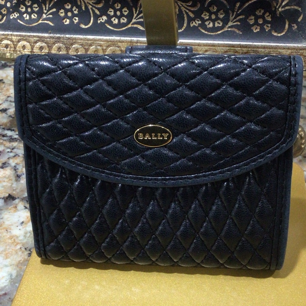 Vintage 1980’s Bally Black Quilted Wallet